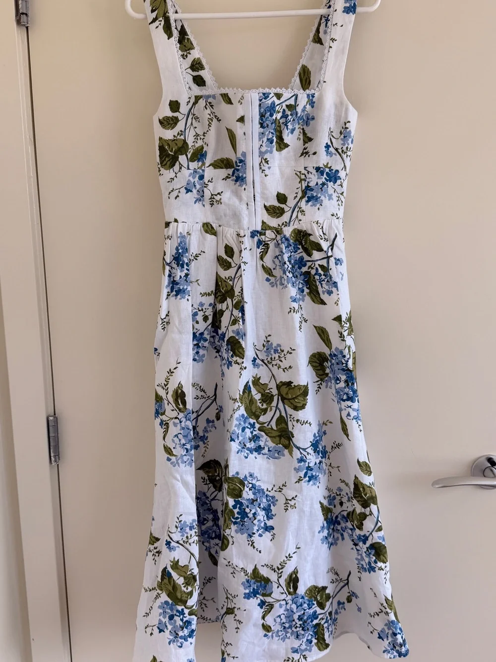 Reformation Tagliatelle Linen Midi Dress In Floral Print Size 4 - Picture 6 of 10